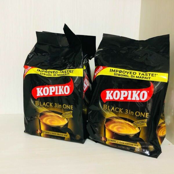 【20杯】コピコ　KOPIKO Black 3in1 one coffee 600g 2袋 コーヒー　