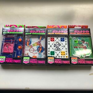 4 point set Tommy pocket Mate soccer game Roo do game ice hockey game Space a attrition сhick Showa Retro z-0601-3
