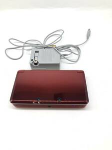 H No.8412 Nintendo 3DS/ body * charger / metallic red / soft reading included excepting operation verification ending 