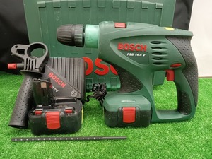 中古品 BOSCH ボッシュ 14.4V 1.2Ah コンクリート10mm コードレス ハンマドリル PSB14.4V 鉄工 10mm 木工 20mm チャック 1.5～10mm