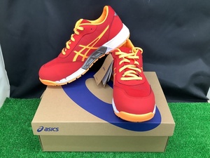  не использовался товар Asics asics безопасная обувь wing jobCP212AC электрический красный × orange pop 26.5cm