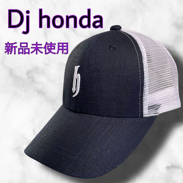 新品未使用◆Dj honda ディージェイホンダ◆キャップ◆メッシュ◆リネン◆麻◆ネイビー