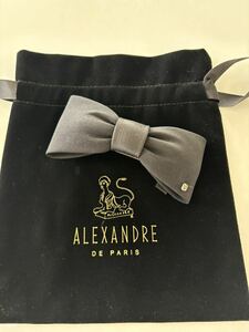 ALEXANDRE DE PARIS☆アレクサンドルドゥパリ☆バレッタ☆ブラック☆リボン☆黒☆送料込み☆