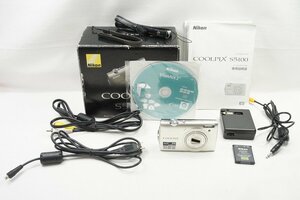 【適格請求書発行】ジャンク品 Nikon ニコン COOLPIX S5100 コンパクトデジタルカメラ シルバー 元箱付【アルプスカメラ】240306a