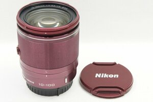 【適格請求書発行】ジャンク品 Nikon ニコン 1 NIKKOR VR 10-100mm F4-5.6 ズームレンズ レッド【アルプスカメラ】240412b