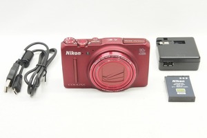 【適格請求書発行】良品 Nikon ニコン COOLPIX S9700 コンパクトデジタルカメラ レッド【アルプスカメラ】240515d