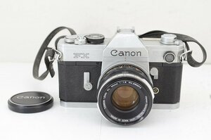 【適格請求書発行】ジャンク品 Canon キヤノン FX + FL50mm F1.8 フィルム一眼レフカメラ【アルプスカメラ】240112n