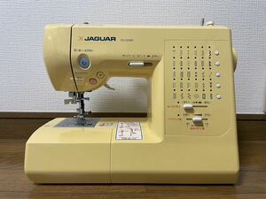 【良品】1円スタート！JAGUAR CD-2202Mミシン ジャガーコンピュータミシン マンダリンイエロー