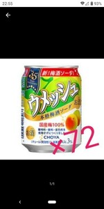 チョーヤ「ウメッシュ3％ 本格梅酒ソーダ」250ml×72本