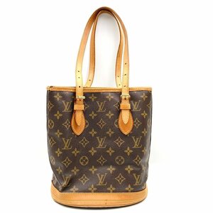 rm) LOUIS VUITTON ルイヴィトン モノグラム バケットPM M42238 バケツ型 ショルダーバッグ ※中古 経年保管品 内側ベタ付き有 現状渡し