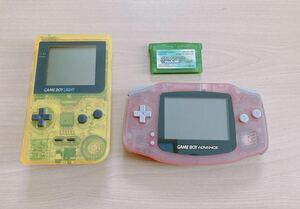 ゲームボーイアドバンス ピンク ゲームボーイライト　本体 ポケモン　エメラルド GAME BOY Nintendo GBA GB 本体