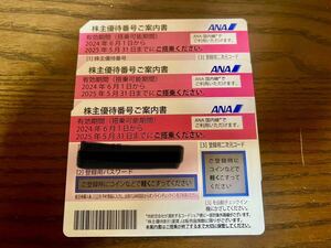 ANA 全日空　株主優待券　3枚　有効期限2025年5月31日迄　国内線　送料無料