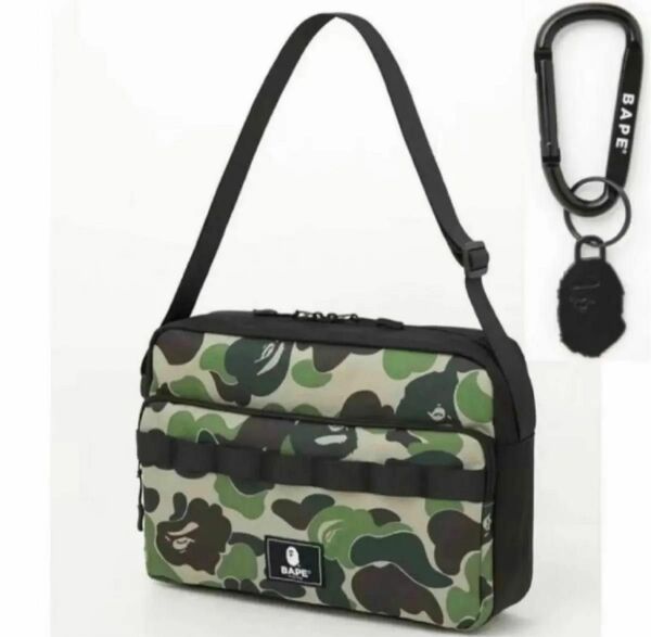 BAPE A BATHING APE 迷彩カモ ア ベイシング エイプ カラビナ付ショルダーバッグ CAMO カモ 付録ノベルティ