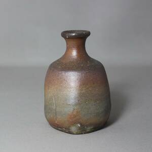 登窯 備前焼 真一郎 作 ミニ徳利 花瓶 花器 ミニ花入　三方金　山野草 新品mini　