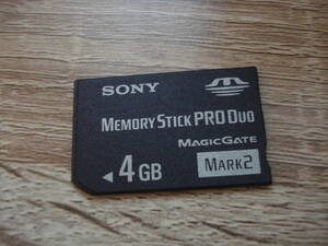 D*SONY memory stick PRO Duo 4GB * postage 84 jpy 