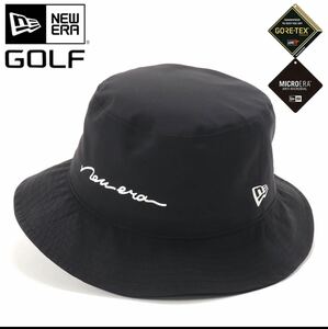 ニューエラ ゴルフ バケットハット NEW ERA GOLF HAT バケハ メンズ 帽子 黒 ナイロン ゴアテックス 大きいサイズ ブランド 深め 