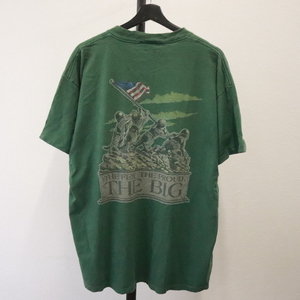 a478 90sビンテージ BIGDOGS 半袖プリントTシャツ USA製■1990年代製 表記XLサイズ グリーン 緑 アメカジ ストリート 古着 古着卸 オールド