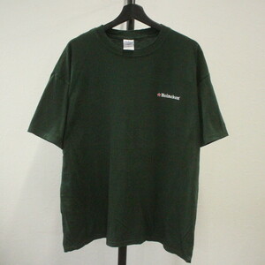 X535 2008年製ビンテージ ギルダン ハイネケン 半袖プリントTシャツ■00s 表記XLサイズ グリーン 刺繍 アメカジ ストリート 古着 古着卸