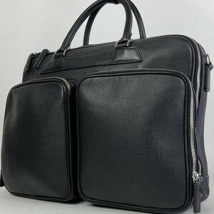 1 jpy A4 possible CIMABUEchimab air Dell briefcase men's business tote bag hand leather original leather wrinkle leather black black document bag shrink 