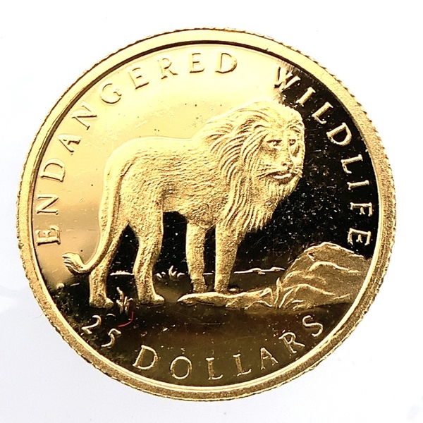 絶滅危惧種の野生生物 金貨 エリザベス女王 1992年 純金 24金 1.2g 1/25オンス イエローゴールド GOLD コレクション 美品