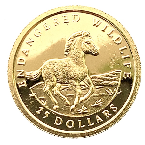 21063 馬金貨 クック諸島 1992年 24金 純金 1.2g 1/25オンス コイン イエローゴールド コレクション Gold