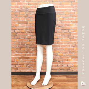 1円/秋冬/sarah pacini/00(S/M)サイズ/ナイロン ストレッチ タイトスカート イタリア製 インポート サラパチーニ 新品/黒/ブラック/hz526/