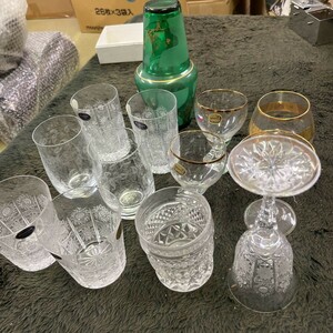 セレナ　未使用たくさん　ボヘミアガラス/他 大量おまとめ】ワイングラス カットグラス 花瓶 など色々 ※