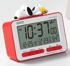 リズム時計公式 スヌーピー電波目覚まし時計デジタル 【アラームデジタルR235】