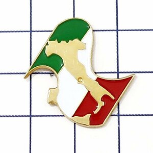 DKG★ PINS ピンズ ピンバッチ ピンバッジ ピンバッヂ P2461　イタリア　地図　国旗　イタリア国旗　ITALY