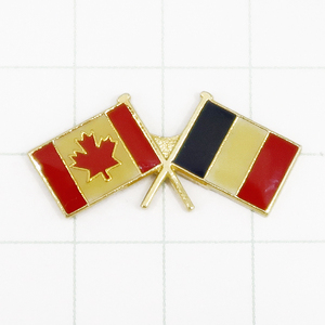 DKG★ PINS ピンズ ピンバッチ ピンバッジ ピンバッヂ P597　カナダ　フランス　国旗　友好　カナダフランス友好 カナダ国旗 フランス国旗
