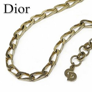 DKG* бесплатная доставка * Christian Dior Christian Dior Gold GP цепь Old Dior Германия производства колье примерно 43cm