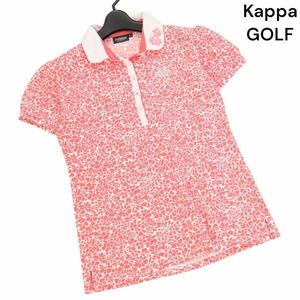 Kappa GOLF カッパ ゴルフ 春夏 ロゴ ストーン♪ 花柄 フラワー総柄 半袖 ポロシャツ Sz.L　レディース 日本製　K4T00763_5#A