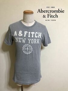 Abercrombie&Fitch アバクロンビー&フィッチ Tシャツ トップス 刺繍 半袖 サイズS グレー