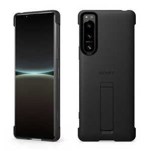 SONY◆Xperia 5 IV Style Cover with Stand XQZ-CBCQ/B（ブラック）PUケース [純正 並行輸入品] 