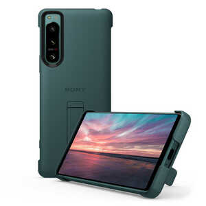 SONY◆Xperia 5 IV Style Cover with Stand XQZ-CBCQ/G（グリーン）PUケース [純正 並行輸入品] 