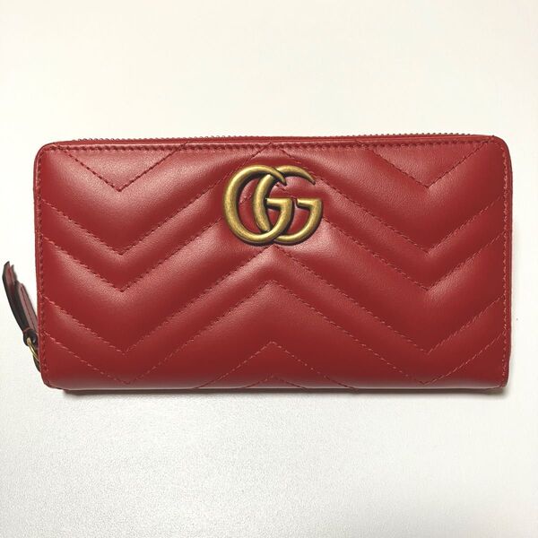【新品】GUCCI グッチ ラウンドジップウォレット GGマーモント 長財布 レザー ラウンドファスナー