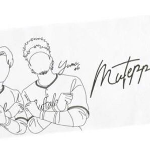 Buffaloesむてっぺきイラストフェイスタオル モスグリーン