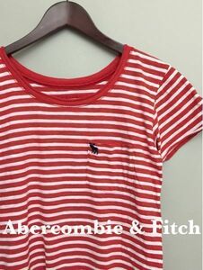  Abercrombie & Fitch Abercombie&Fitch рубашка с коротким рукавом женский женщина M окантовка 