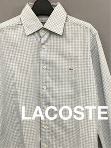 ラコステ LACOSTE 長袖 シャツ メンズ 2 ファブリカ チェック 綿100% ファッション 衣類！●
