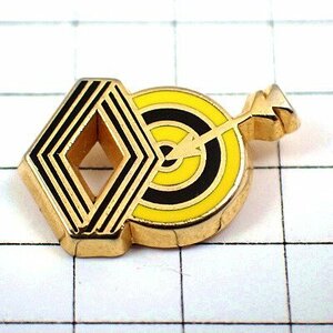  pin badge * Renault car emblem . shape Logo yellow .. gold color. arrow Gold * France limitation pin z* rare . Vintage thing pin bachi