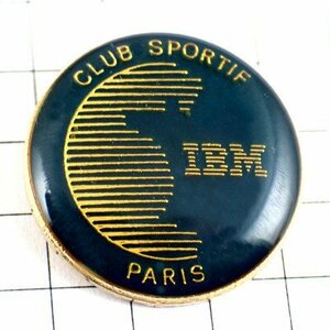 ピンバッジ・アイビーエムＩＢＭパリのスポーツクラブ地図フランス型◆フランス限定ピンズ◆レアなヴィンテージものピンバッチ