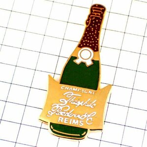 ピンバッジ・テオフィル酒シャンパーニュ瓶シャンパン一本◆フランス限定ピンズ◆レアなヴィンテージものピンバッチ