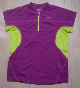 美品★Asics アシックス☆レディス☆FT Racing Top（DRY半袖Tシャツ)★XX774H☆サイズM(身長157-163、チェスト80-86）☆色はマゼンダ