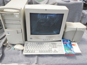  подлинная вещь retro персональный компьютер электризация подтверждено IBM Aptiva монитор диск верх клавиатура MULTI MEDIA CD-ROM совместно прямые продажи 