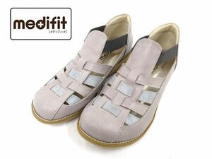  postage 300 jpy ( tax included )#zf119#meti Fit 5E easy casual sandals gray 24cm 11000 jpy corresponding [sin ok ]