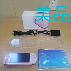 【美品】SONY PSP-3000 ZP ブロッサムピンク 本体 箱 メモリーカード4GB 画面シール 初期化 動作確認 ケース
