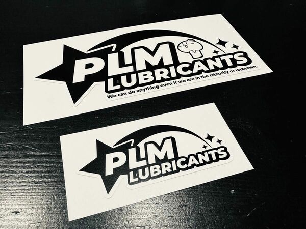 PLM LUBRICANTS 輪郭カット済み耐水ステッカー　ミニ四駆