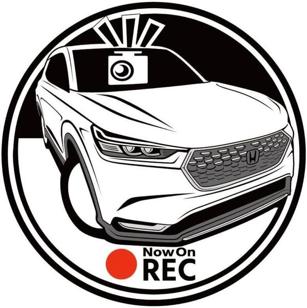 カラー変更可能 ホンダ ヴェゼル ドラレコ ドライブレコーダー ステッカー プリント