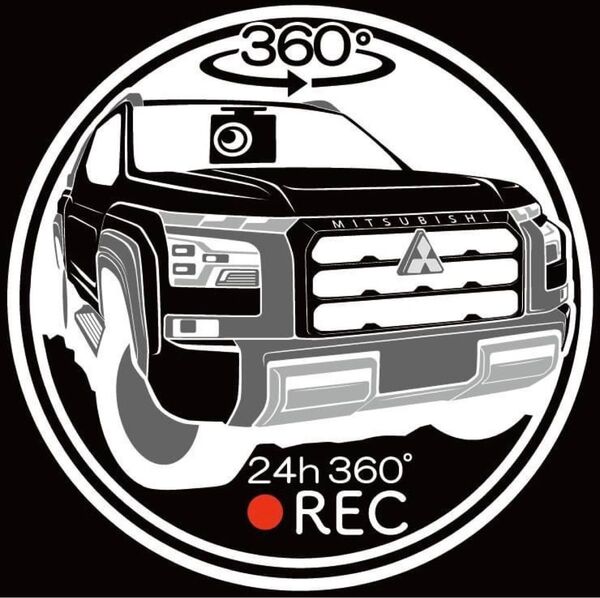 愛車色に変更可能 ミツビシ トライトン ドラレコ ドライブレコーダー ステッカー プリント