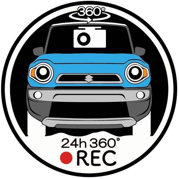カラー変更承ります スズキ ハスラー ドラレコ ドライブレコーダー ステッカー プリント 正面